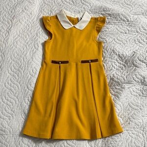 Janie and Jack Mustard Dress with White Collar